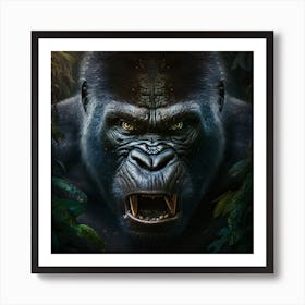 Gorilla In The Jungle 4 Art Print