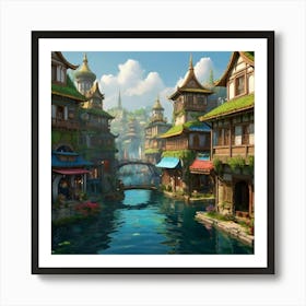 Fantasy City 24 Art Print