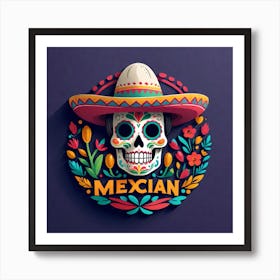 Mexican Skull 23 Art Print