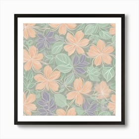 Seamless Floral Pattern 7 Art Print