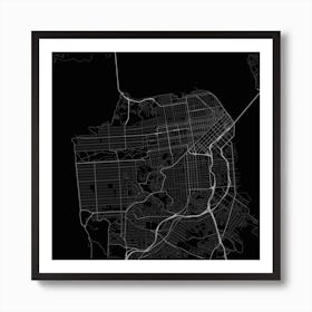 San Francisco in Black (Traffic) Art Print