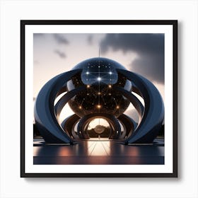 Futuristic Sculpture Art Print