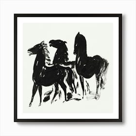 Three Horses Art Print