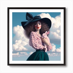 Girl In A Hat Art Print