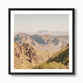 Desert Hiking View Square Art Print