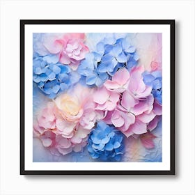 Watercolor Hydrangeas Art Print