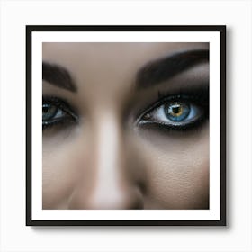 Close Up Of A Woman'S Eyes Art Print