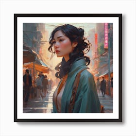 Asian Girl Art Print