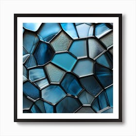 Kwy Close Up Photography Of The Texture Of A Mosaic Of Glass Ti 097a851d 9fe3 46df 94ae 4162fbf113a3 3 Art Print