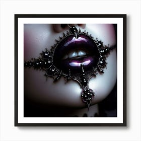 Gothic Lips 1 Art Print