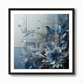 Abstract Flowers 3 Art Print