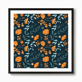 Orange Flowers 7984018 1280 Art Print