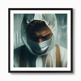 Man In A White Mask Art Print