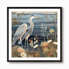 Bird In Nature Great Blue Heron 8 Art Print