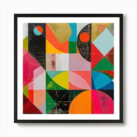 Colorful Geometric Abstraction 0 Art Print