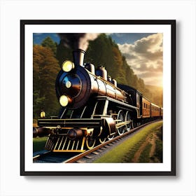 Train On The Tracks 6 Art Print