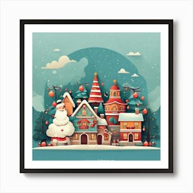 Christmas Village Art Print