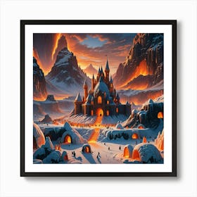 Igloo Castle In The Snow Art Print