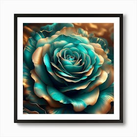 Blue Rose Art Print