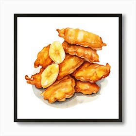 Fried Bananas Art Print