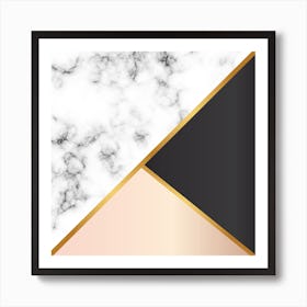 Marble And Gold Wallpaper Art Print