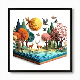 Paper Cut Art Art Print