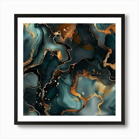 Gilded Marble (5) Art Print