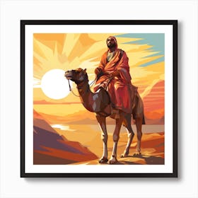 Jesus On A Camel Art Print