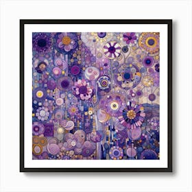 Purple Flowers 1 Art Print