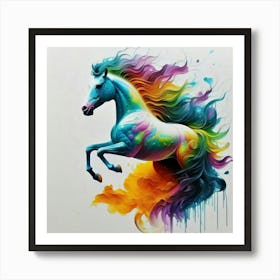 Rainbow Horse 2 Art Print