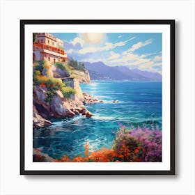 Impressionist Tones of Taormina 1 Art Print