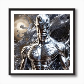 The Silver Surfer in space Art Print