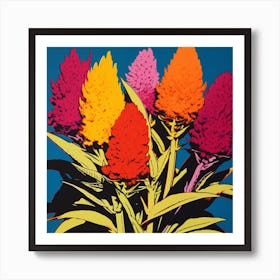 Celosia 1 Pop Art Illustration Square Art Print