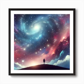 Galaxy Background Art Print