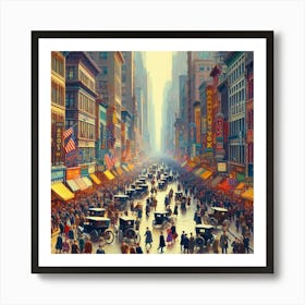 New York City Street Scene Art Print