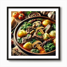 Sovereign Flame Beef And Goat Broth Art Print