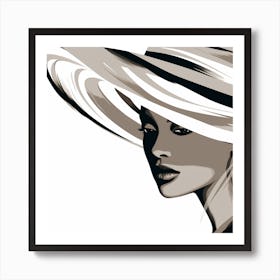 Woman In A Hat 42 Art Print