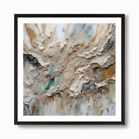 Muted Neutral Abstract Painting Art Print