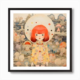 Girl With Red Hair Art Print