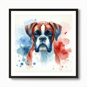 Watercolor Boxer 3 Art Print