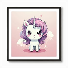 Cute Unicorn 618 Art Print