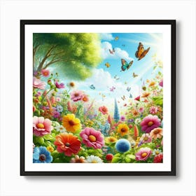 Flower Garden 3 Art Print