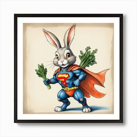 Super Bunny 23 Art Print