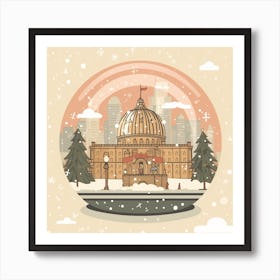 Manchester United Kingdom Snowglobe Art Print