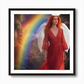 Angel Of The Rainbow Art Print