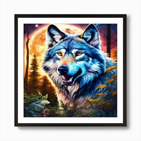 Wolf In The Forest 2 Art Print