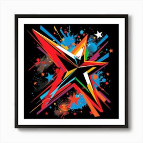 Star Splatter Art Print