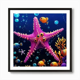 Starfish In The Sea Art Print