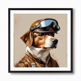 Pilot Dog 2 Art Print