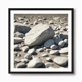 Rocks On The Beach 3 Art Print